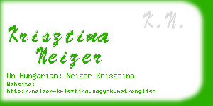 krisztina neizer business card